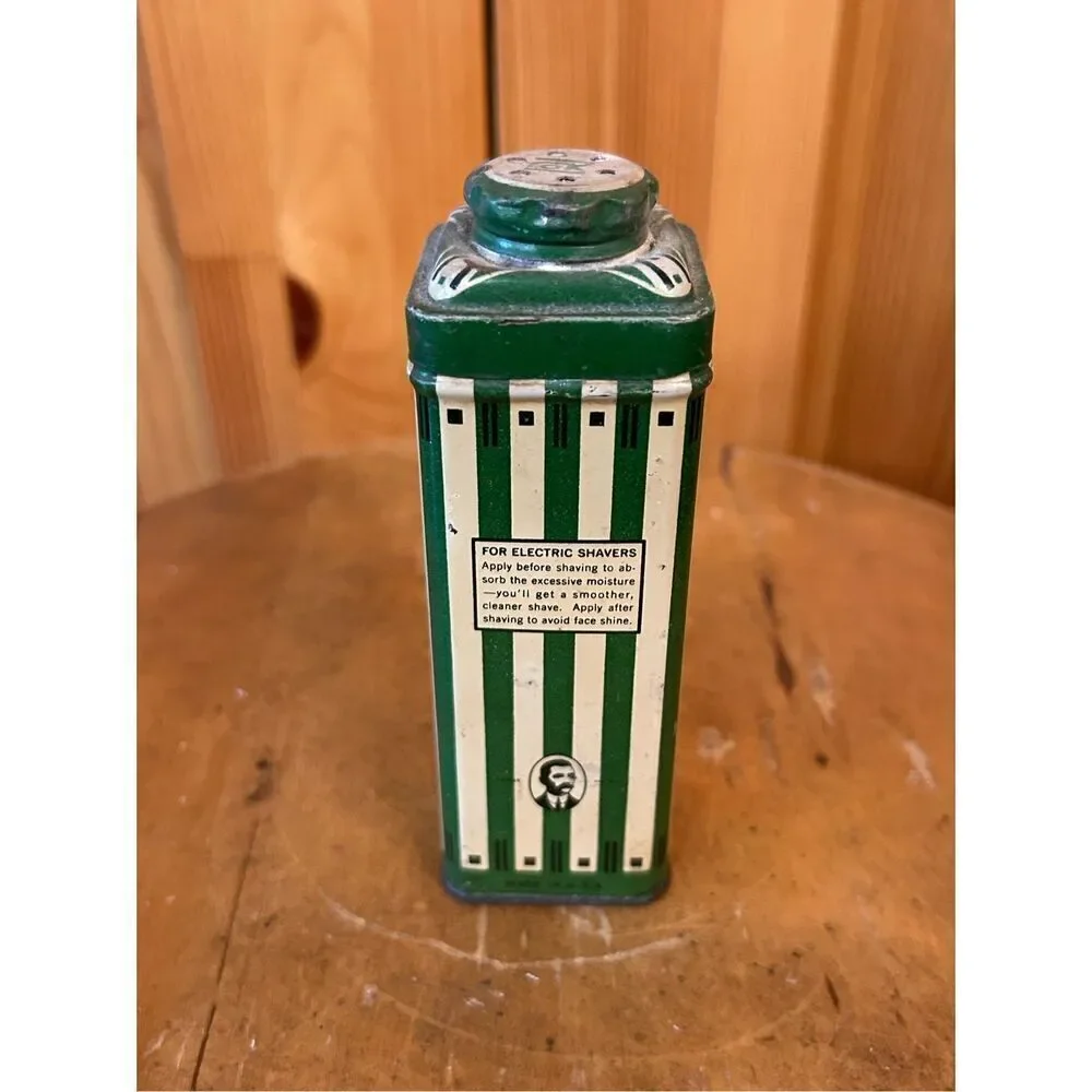Antique Art Deco Mennen Talcum Powder After Bath Men￼Natural Advertising TIN (82